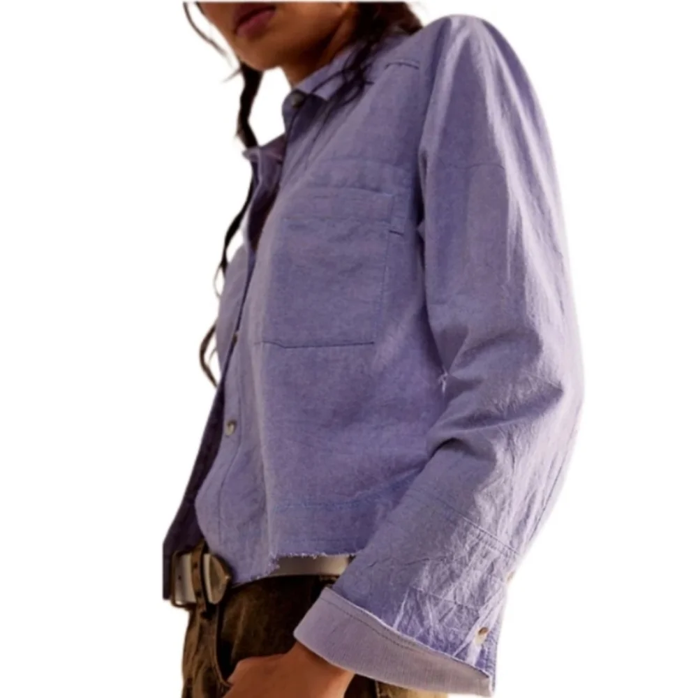 NWT Free People Button-up Shirt Women's Small Light Purple